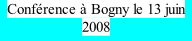 Conférence à Bogny le 13 juin 2008